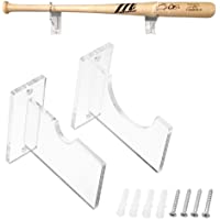 Los mejores  - BSTKEY 1 par de Soportes de acrílico para Bate de béisbol- Soporte de Pared Transparente para Bate de béisbol